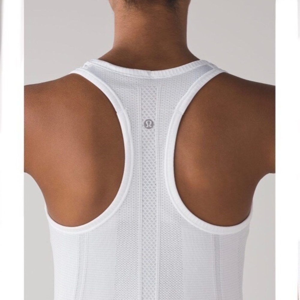 LULULEMON I RUN FOR CHEESE Racerback Top Tank 4